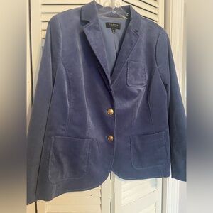 Talbots Heritage Blue Corduroy Blazer Women’s Size 14p